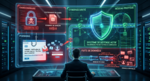 cybersécurité, ransomware, phishing, failles, etc...